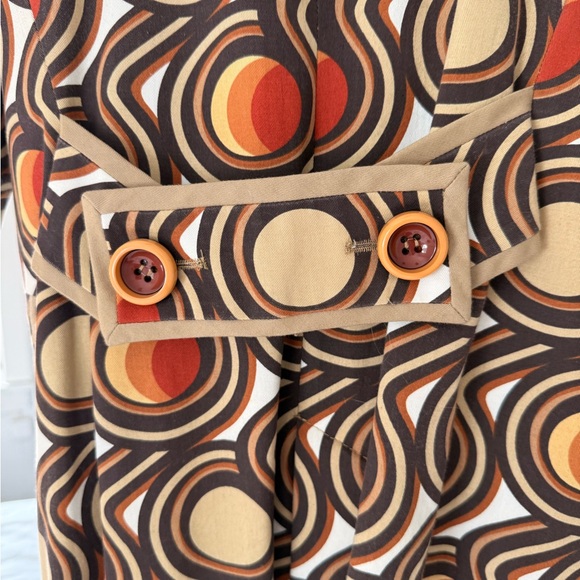 Zara Multicolor Circular Pattern Coat - Picture 6 of 9